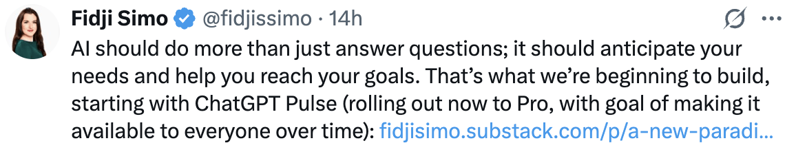 OpenAI全新功能ChatGPT Pulse, 难道是微信公众号的终极进化？